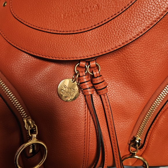 See By Chloe Vibrant Orange Backpack